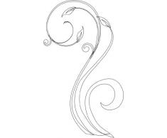 INDIGOS 4250380556789 Wandtattoo W316 Ranke Pflanzen Wandauskleber in 3 Größen, 80 x 46 cm, weiß