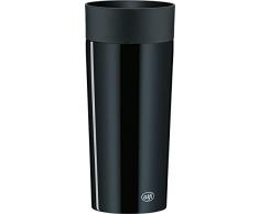 alfi 5637.233.035 Coffee To Go Trinkbecher isoMug Plus, Edelstahl Schwarz 0,35 l, Spülmaschinenfest, zerlegbarer Verschluss, 4 Stunden heiß