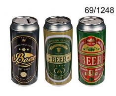 Out of the blue Spardose Metall Bier, Mehrfarbig, 16 x 7 cm