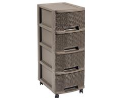 Curver Regal KNIT mit 4 Schubladen