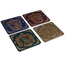 Paladone Untersetzer mit Hogwarts-Wappen, Weißblech, Mehrfarbig, 1 x 9 x 9 cm