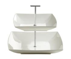 Maxwell & Williams JX250127 East meets West Etagere, Servierständer, Servierplatte, 2-stöckig, tief, in Geschenkbox, Porzellan / Metall