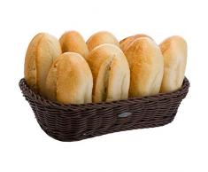 Saleen Mehrzweck-Korb, Gastrotauglich, Rechteckig, 26,5 x 19 x 7 cm, Kunststofffaser, Dunkelbraun, 02036106101
