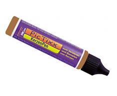 Kreul 49716 - PicTixx KerzenPen, Farbe auf Basis von Flüssigwachs, zum Beschriften, Verzieren und Bemalen von Kerzen, mit feiner Malspitze, 29 ml in inkagold