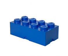 LEGO Aufbewahrungsstein, 8 Noppen, Stapelbare Aufbewahrungsbox, 12 l, blau