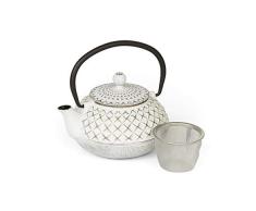 VICTOR Teekanne, Gusseisen, Elfenbein/Gold