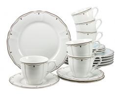 Creatable, 16860, Serie Flora Vienna, 18tlg Kaffeeservice, Porzellan, Mehrfarbig, 31 x 22 x 28 cm, 18-Einheiten