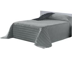 Lucena Cantos - Tagesdecke zweifarbige, Linea, Faser 120 gr, (Grau, 300 x 270)