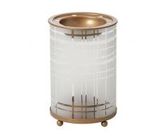 YANKEE CANDLE Copper Elegance Duftlampe, Glas, weiß/bronzefarben, 15 x 10 x 10 cm