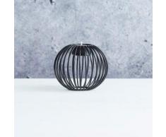 ADomo PV-LIV-6200 Point-Virgule Teelichthalter aus Draht, Durchmesser 10,5 cm, Höhe 9 cm, Metall, Schwarz