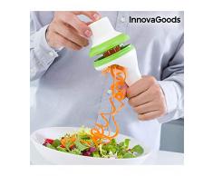 InnovaGoods Gemüseschneider Spirale 3 in 1, Edelstahl, Weiß und Grün, 9 x 9 x 21 cm