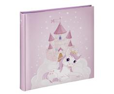 Hama Kinderalbum mit Prinzessin Motiv, Kinder-Fotoalbum mit 50 weißen Seiten für bis zu 100 Fotos im Format 10x15, Kinder-Fotobuch zum selbstgestalten, Album für Mädchen, 25x25 cm, Pony Design, rosa