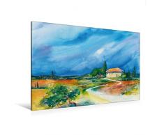 Calvendo Premium Textil-Leinwand 120 cm x 80 cm quer, Toskana im Licht | Wandbild, Bild auf Keilrahmen, Fertigbild auf echter Leinwand, Leinwanddruck Natur Natur
