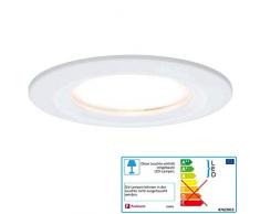 Paulmann Licht 938.69 Paulmann 93869 LED Coin Flache Einbaustrahler Slim Deckenspot rund 6,8W Einbaulicht dimmbar IP44 spritzwassergeschützt Einbauleuchte, 6.8 W, Weiß matt