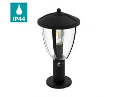 EGLO Außen-Sockellampe Comunero 2, 1 flammige Außenleuchte, Sockelleuchte aus Aluguss und Kunststoff, Farbe: Schwarz, Fassung: E27, IP44
