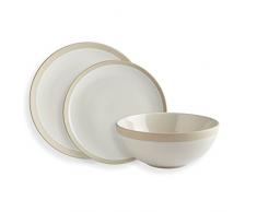 Fairmont Main & Bone Elements, Set Tafelservice, Steingut, Beige, 12 Stück