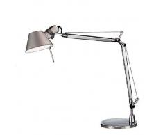 Artemide Tolomeo Micro Tischlampe mit Fuss, Länge 45 Höhe 37 max 73 cm, Aluminium