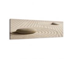 Visario Leinwandbilder 5704 Bild auf Leinwand Spa Sand, 120 x 40 cm