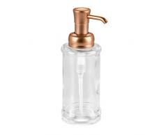 iDesign 70429EU Hamilton Seifenspender aus Glas, für Küche oder Bad, durchsichtig/kupferfarben