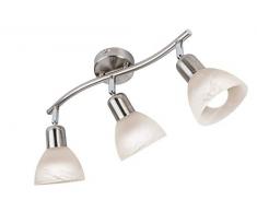 Nino Leuchten GmbH Deckenleuchte, Metall, Silber, L: 40cm