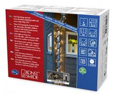 Konstsmide 4710-117 Maxi LED Kompakt System Basis-Set: Lichterkette u. Transformator/für AuÃen (IP67) / 24V AuÃentrafo / 50 warm weiÃe Dioden/schwarzes Softkabel