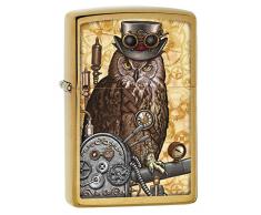 Zippo Steampunk OWL Feuerzeug, Chrom, Gold, One Size
