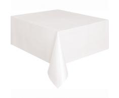 Kunststoff Tischdecke, 9Â ft x 4.5Â ft, weiÃ, 274 L x 137 W centimeters