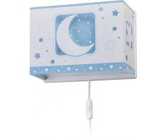 Dalber MoonLight kinder wandlampe Mond und Sterne Moon Light Blau, Polypropylen, 60 W