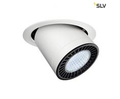 SLV LED Einbaustrahler SUPROS 3150lm, rund, weiß | Dreh- und schwenkbare Deckenleuchte zur Innenbeleuchtung, LED Spot, Deckenstrahler, Decken-Lampe, Einbau-Leuchte | 1-flammig, LED Inkl., EEK A-A++