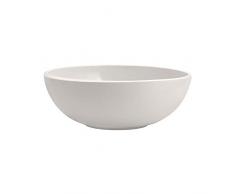 Villeroy & Boch 10-4264-3160 NewMoon Schüssel rund L, große Salatschüssel für jeden Anlass, Premium Porzellan, weiß, spülmaschinengeeignet, Porcelain