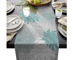 T&H XHome Tischläufer aus strapazierfähigem Stoff, rustikales Holz, Texas-Sterne, waschbar, Leinen, Tischläufer für Zuhause/Küche/Esstisch/Innen- und Außendekoration Modern 13x90in=33x229cm St. Patricks Day3234