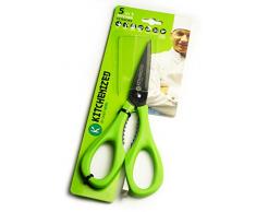 Kitchenized by Chef Mori - Extra Scharfe Küchenschere und Mehrzweck Haushaltsschere. Mehrzweck Schere für Huhn, Geflügel, Fisch, Fleisch, Gemüse, Kräuter und BBQs