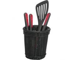 Saleen Mehrzweck-Korb, Gastrotauglich, Rund, Durchmesser: 14 cm, Höhe: 16 cm, Kunststofffaser, Schwarz, 02060519101