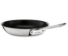 All-Clad 4108 NS R2 Stainless Steel Pfanne 20,3 cm, induktionsgeeignet, antihaftbeschichtet, Edelstahl