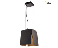 SLV AVENTO 30 PD, LED Indoor Pendelleuchte, schwarz/gold, 3000K Leuchte Aluminium 15 W
