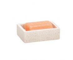 Zeller 18455 Seifenschale Stone, Polyresin 12.5 x 8,8 x 3,6 cm