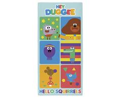 Hey duggee Hello Eichhörnchen Handtuch, Baumwolle, Multi, 70 x 0,5 x 140 cm