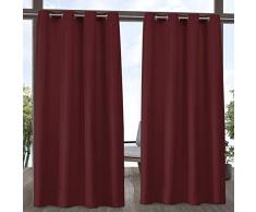 Exclusive Home Curtains In-Out Solid GT Vorhang, Polyester, Radiant Red, 54x120