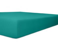 Kneer Spannbettlaken, Baumwolle, Petrol, 100 cm x 200 cm