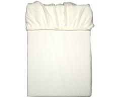 Mesana C-10001/00 Mikrofaser Fleece Spannbetttuch 90 - 100 x 200 cm, kuschelig weich und warm, viele Farben, weiß