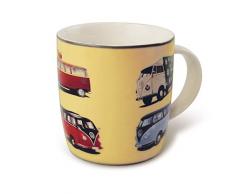 Brisa VW Collection Kaffeetasse mit VW Bulli T1 Motiv (Gelb/Bulliparade)