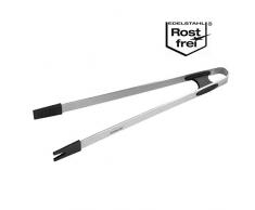 STONELINE 17640 Grill- und Wendezange, 29 cm Edelstahl mit Silikonschutz Küchenhelfer, edelstahl optik, 29.9 x 8.4 x 2.9 cm
