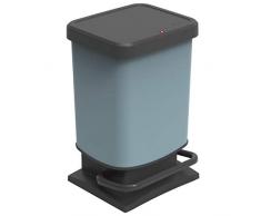 Rotho Eco Paso Mülleimer 20l, Kunststoff (PP), Blau, 20 Liter (29,3 x 26,6 x 45,7 cm)