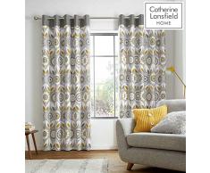 Catherine Lansfield Annika Ösenvorhang, Ocker, 229x229cm