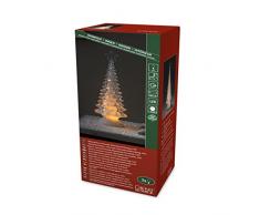 Konstsmide 2802-000 LED Acryl Weihnachtsbaum, rotierend / für Innen (IP20) / 3 warm weiße Diode / Batteriebetrieben: 3 x AA 1.5V (exkl.)