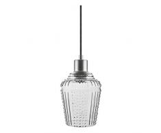 LEDVANCE Vintage Edition 1906, Deckenleuchte mit E27 Sockel, Rauchgraues Glas, Ohne Leuchtmittel, Carved Pendant Jar