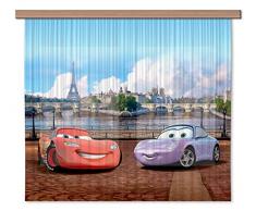 AG Design Disney Cars Kinderzimmer Gardine/Vorhang, 2 Teile, Stoff, Multicolor, 180 x 160 cm