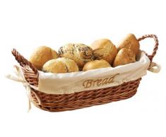 Premier Housewares Brotkorb, natürliche Wicker mit Futter