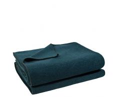 Soft-Fleece-Decke – Polarfleece-Decke mit Häkelstich – flauschige Kuscheldecke – 180x220 cm – 795 dark ocean - von ’zoeppritz since 1828’