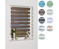 K-home Klemmfix Doppelrollo Madrid ohne Bohren Mokka 45 x 150 cm (B x L)